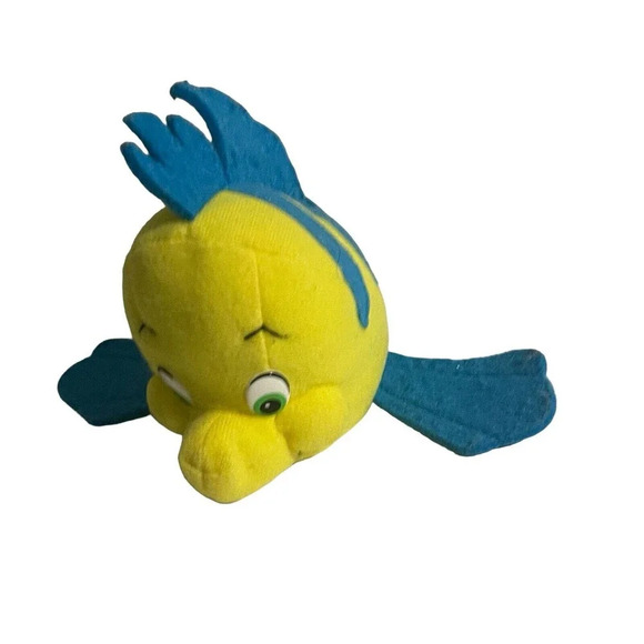 Vintage Applause Disney The Little Mermaid: Flounder Plush 6” Stuffed Animal - Picture 4 of 13